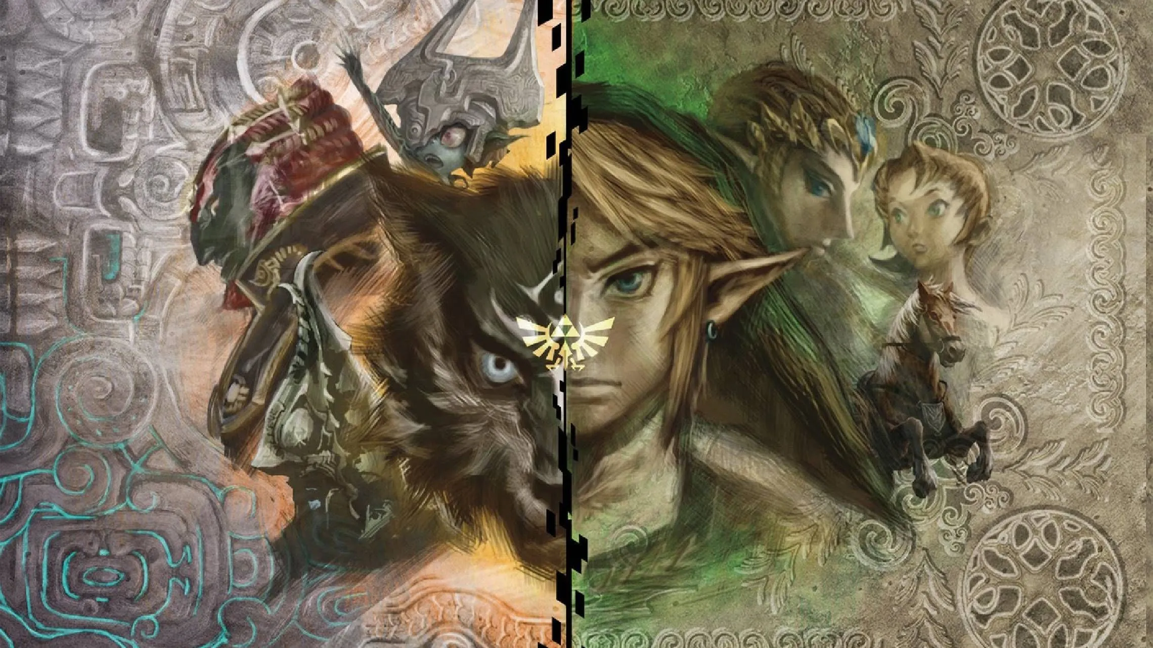 Ảnh artwork chính thức của Link, Wolf Link và các nhân vật trong The Legend of Zelda: Twilight Princess