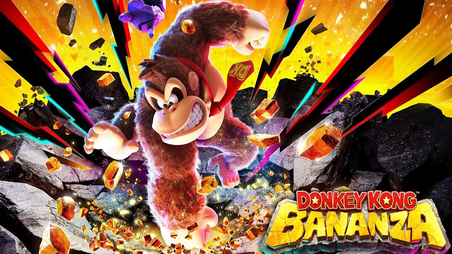 Ảnh bìa chính thức của game Donkey Kong Bananza, một trong những tựa game có thể không hỗ trợ tính năng lưu trữ đám mây trên Nintendo Switch 2.
