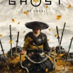 Ảnh bìa chính thức của game Ghost of Yōtei, thể hiện phong cách nghệ thuật và chủ đề samurai báo thù