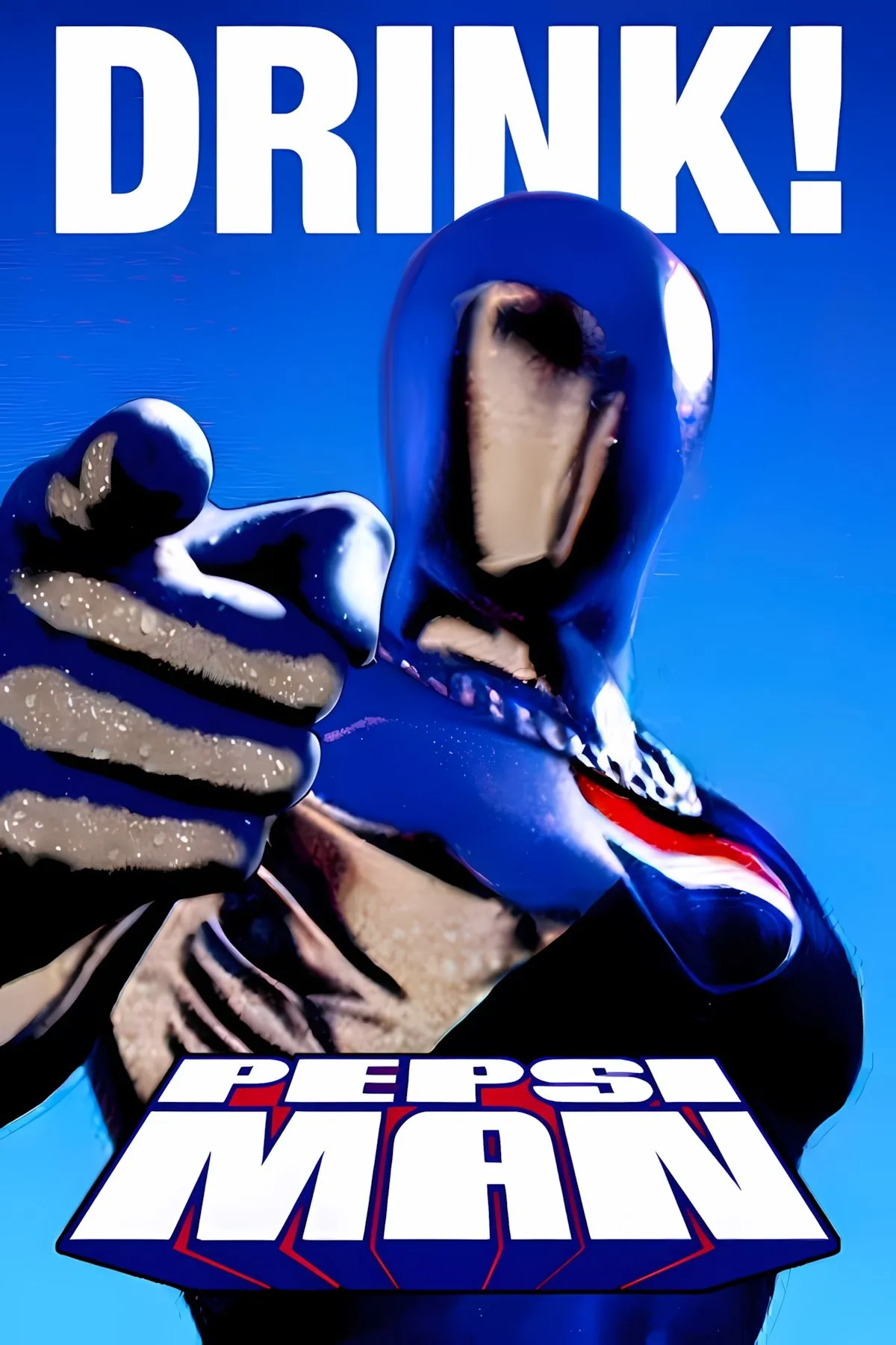 Ảnh bìa game Pepsiman, thể hiện nhân vật chính đang tạo dáng năng động