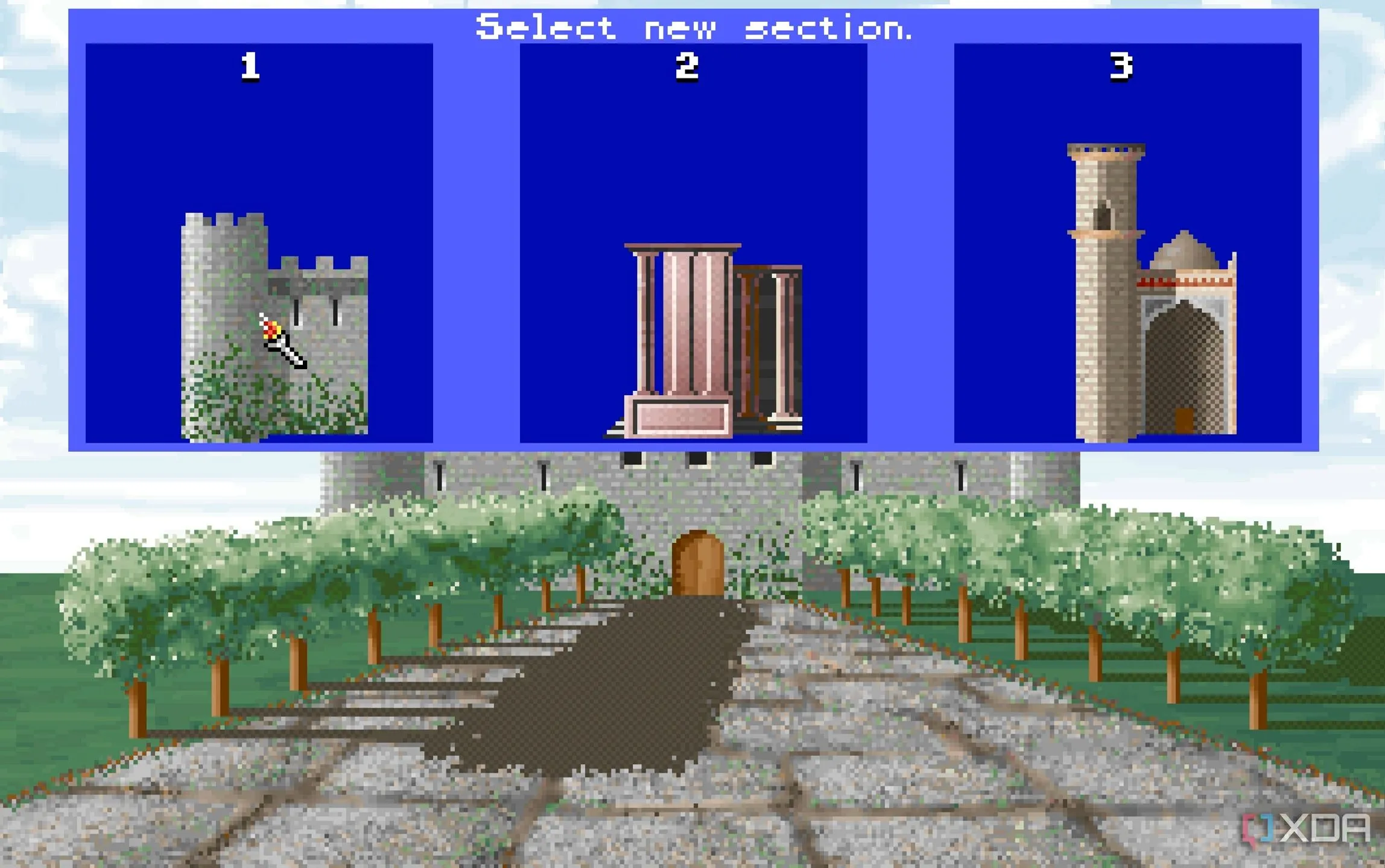 Ảnh chụp màn hình game Sid Meier's Civilization (1991) cho thấy giao diện lựa chọn và quản lý thành phố