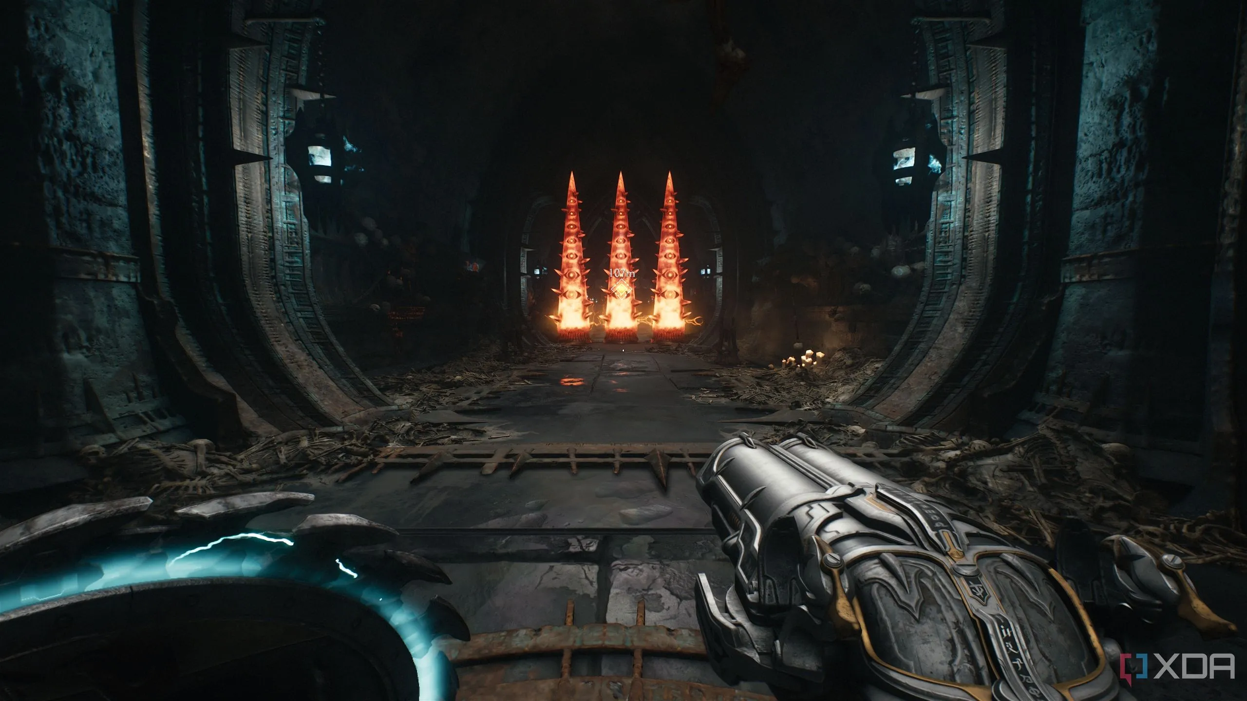 Ba cái gai kim loại khổng lồ trong Chương 19 Doom The Dark Ages