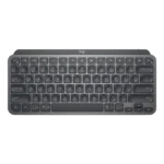 Bàn phím không dây Logitech MX Keys Mini màu đen với thiết kế nhỏ gọn và các phím tròn hõm công thái học