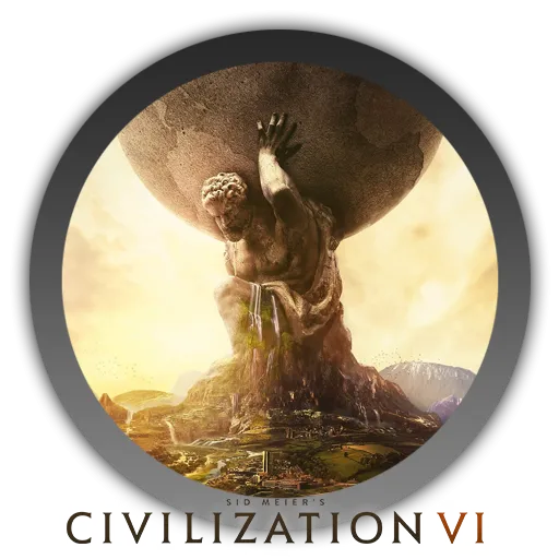 Bìa game chiến thuật 4X Civilization VI với biểu tượng nền văn minh