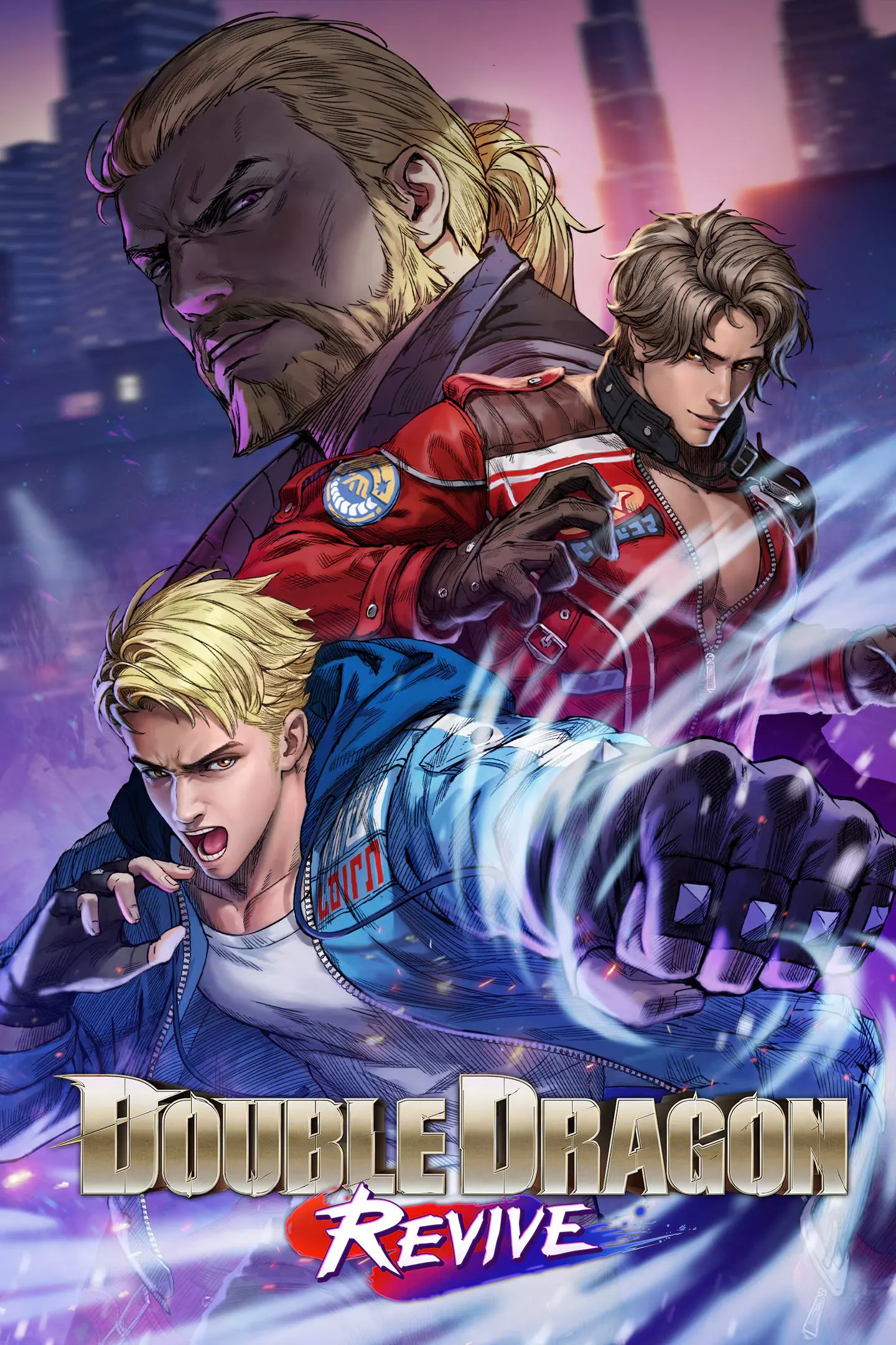 Bìa game Double Dragon Revive với hình ảnh hai anh em Billy và Jimmy Lee trong phong cách đồ họa hiện đại, gợi nhớ về game đối kháng cổ điển. Tựa game này là phiên bản làm lại của dòng Double Dragon.