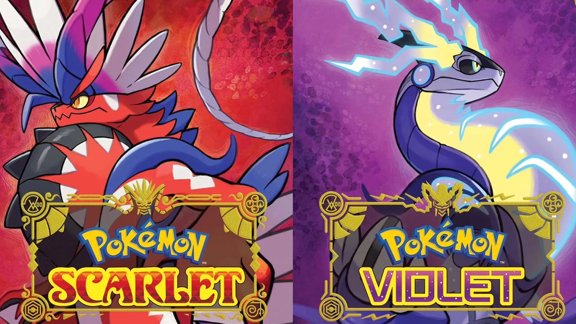 Bìa game Pokémon Scarlet và Pokémon Violet, hai phiên bản mới nhất của dòng game Pokémon sẽ được cải thiện hiệu suất trên Switch 2 qua Free Updates.