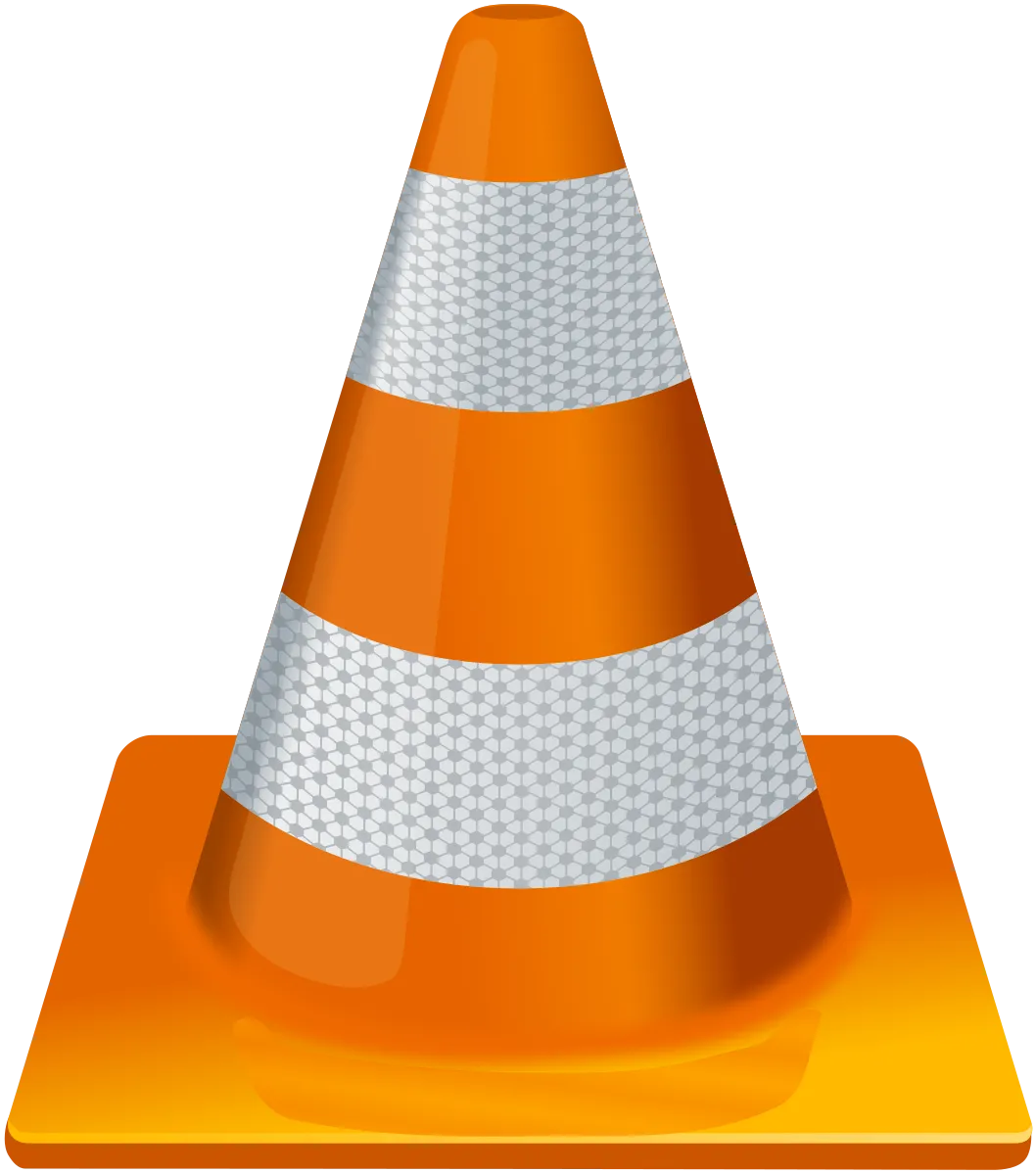Biểu tượng hình nón giao thông màu cam đặc trưng của VLC Media Player, đại diện cho phần mềm phát media miễn phí.