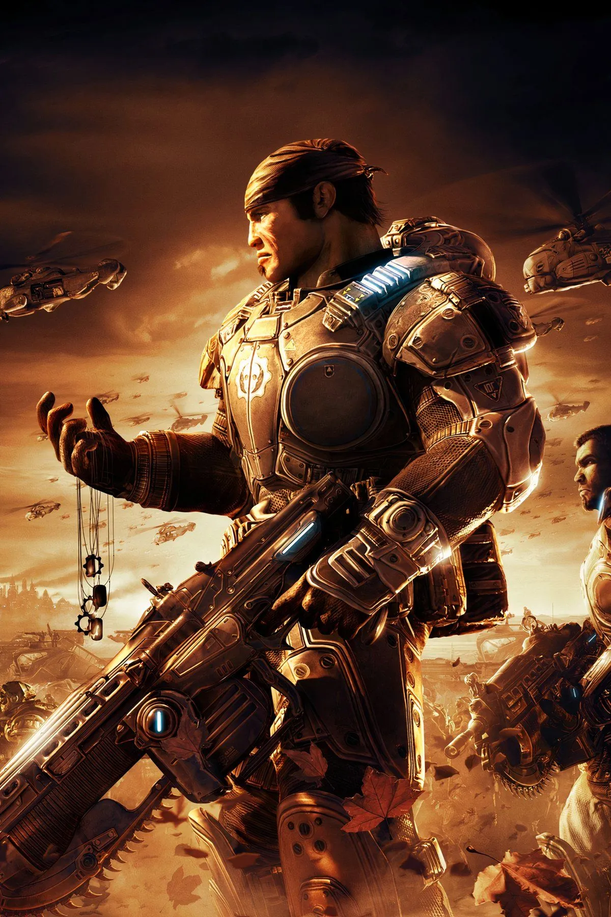 Biểu tượng Marcus Fenix trong Gears of War 2 chuẩn bị tấn công, trải nghiệm bắn súng mượt mà 60 FPS
