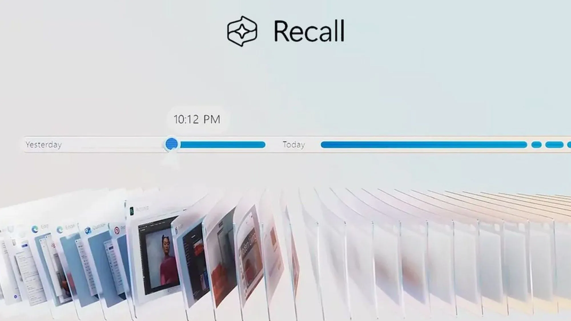 Biểu tượng tính năng Windows Recall của Microsoft, đại diện cho khả năng ghi nhớ hoạt động trên PC, gây lo ngại về quyền riêng tư