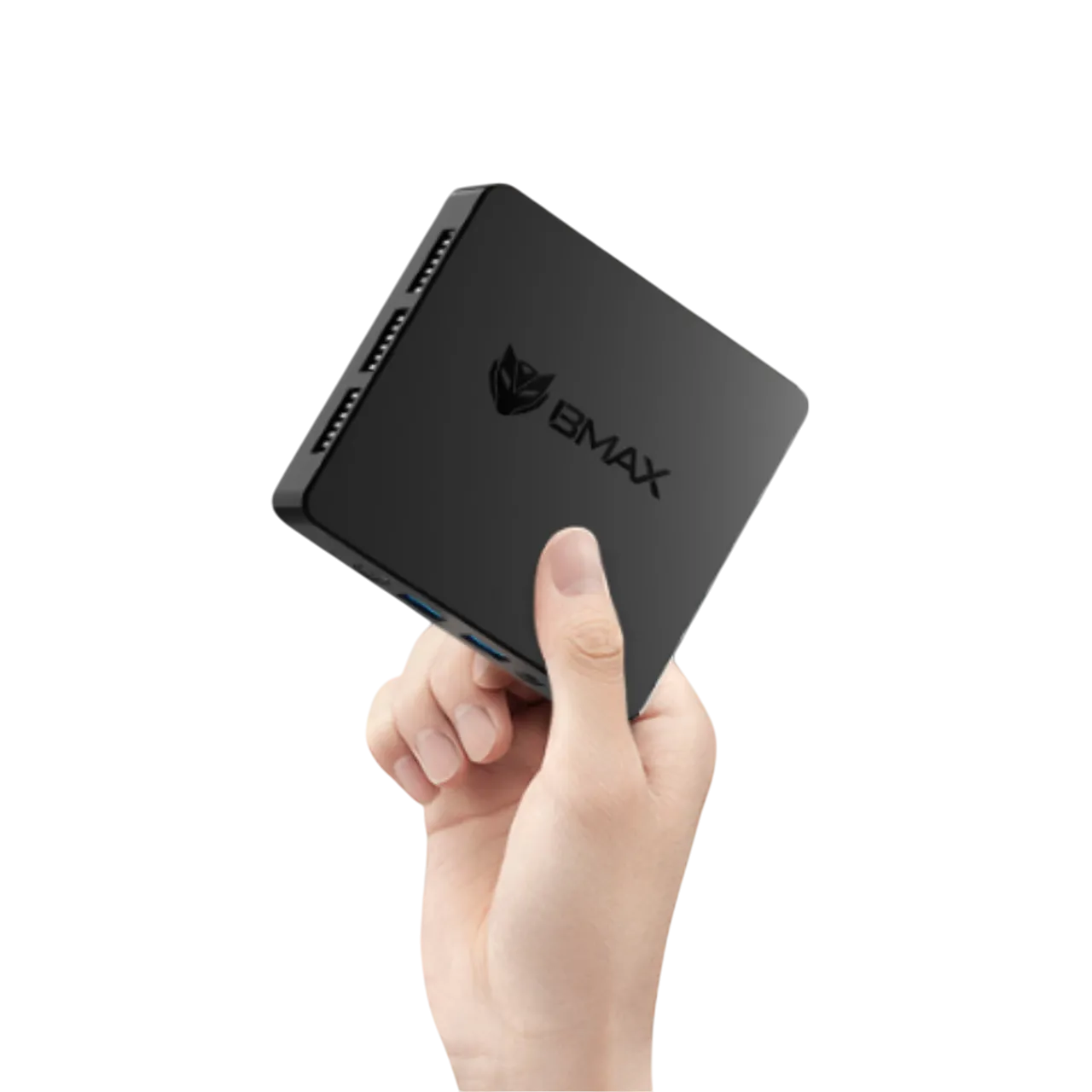 BMax B1 mini PC gọn nhẹ với logo BMAX