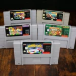 Các băng game SNES xếp chồng lên nhau