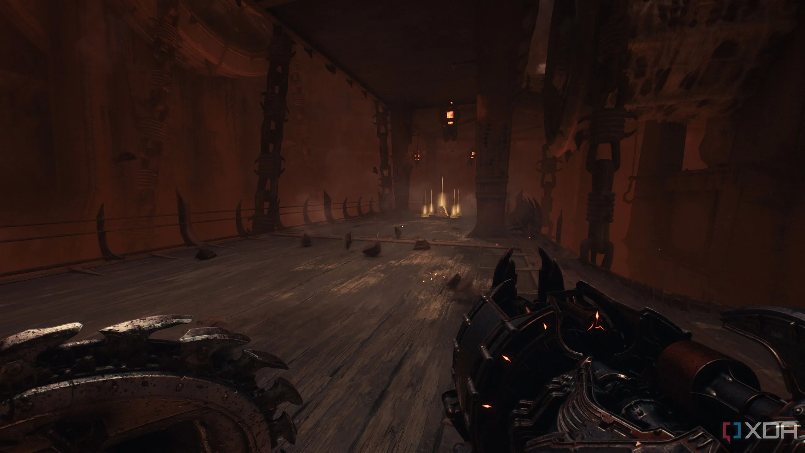 Các thanh vàng và cọc vàng trong tàu Hell Carrier ở Doom The Dark Ages