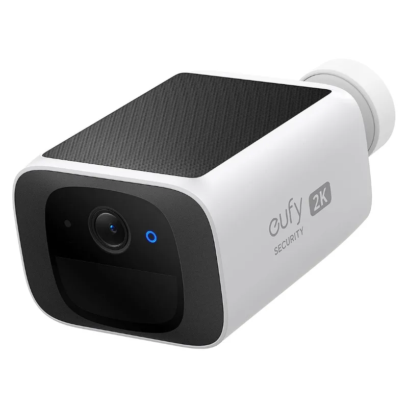 Camera an ninh eufy Security SoloCam S220 màu trắng, thiết kế hiện đại, nổi bật tính năng không dây và sạc năng lượng mặt trời