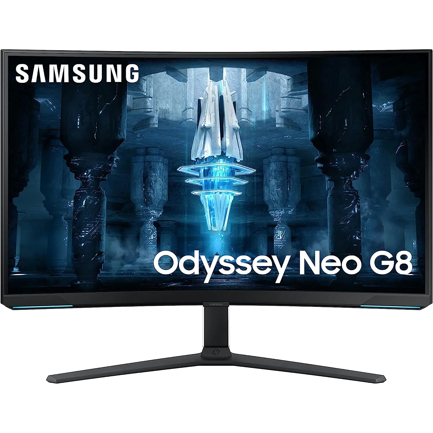 Cận cảnh thiết kế mặt sau và đèn RGB của màn hình Samsung Odyssey Neo G8