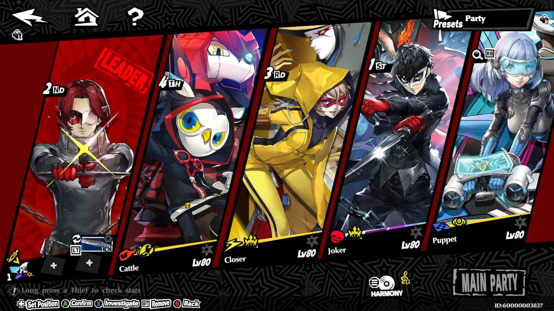 Cảnh chiến đấu boss trong Persona 5 The Phantom X với hiệu ứng kỹ năng mãn nhãn và giao diện điều khiển
