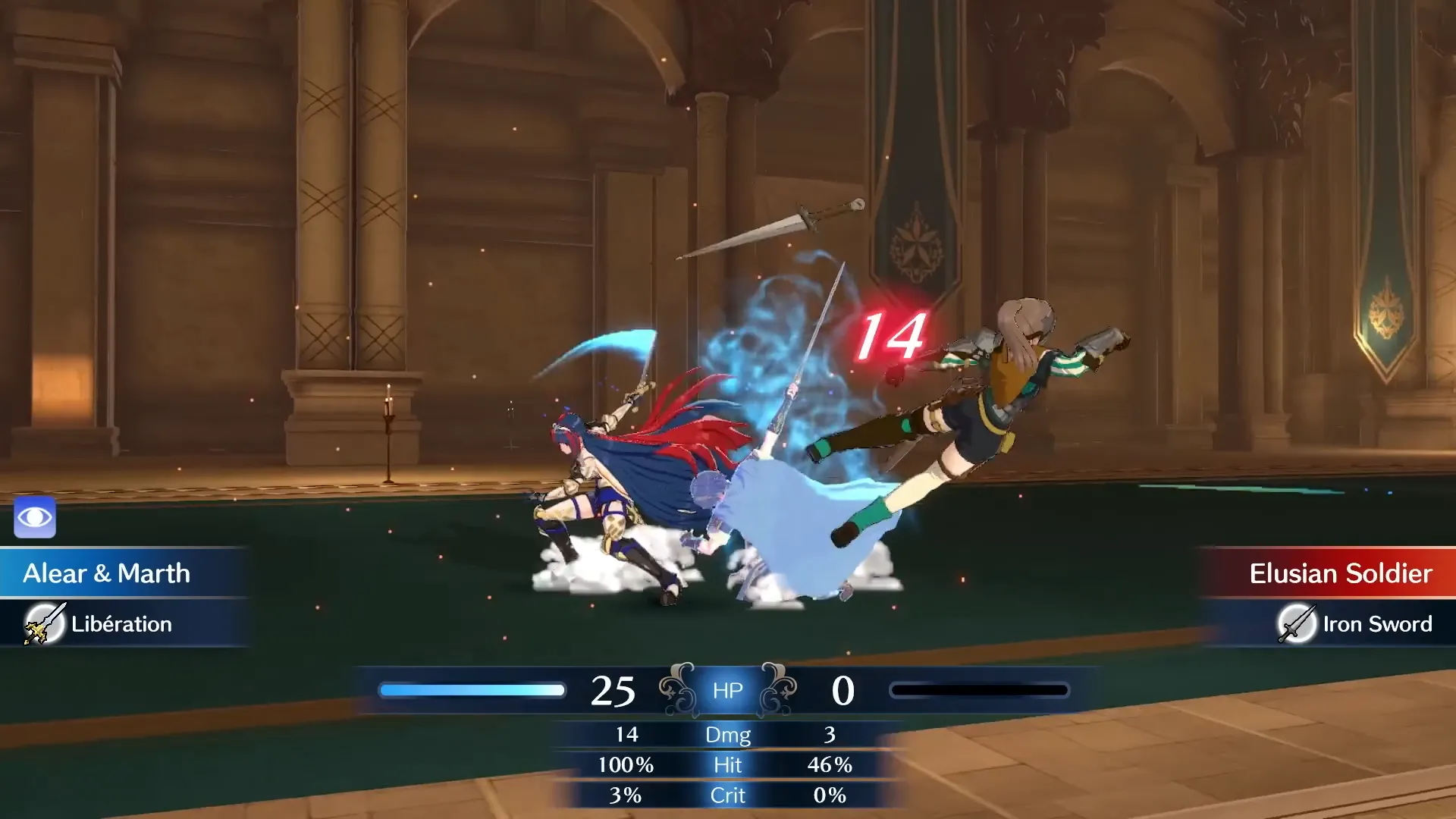 Cảnh chiến đấu từ Fire Emblem Engage, thể hiện tính chiến thuật và nguy cơ cái chết vĩnh viễn trong game nhập vai.