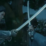 Cảnh đấu kiếm tay đôi ác liệt trong game Rise of the Ronin thời kỳ Bakumatsu