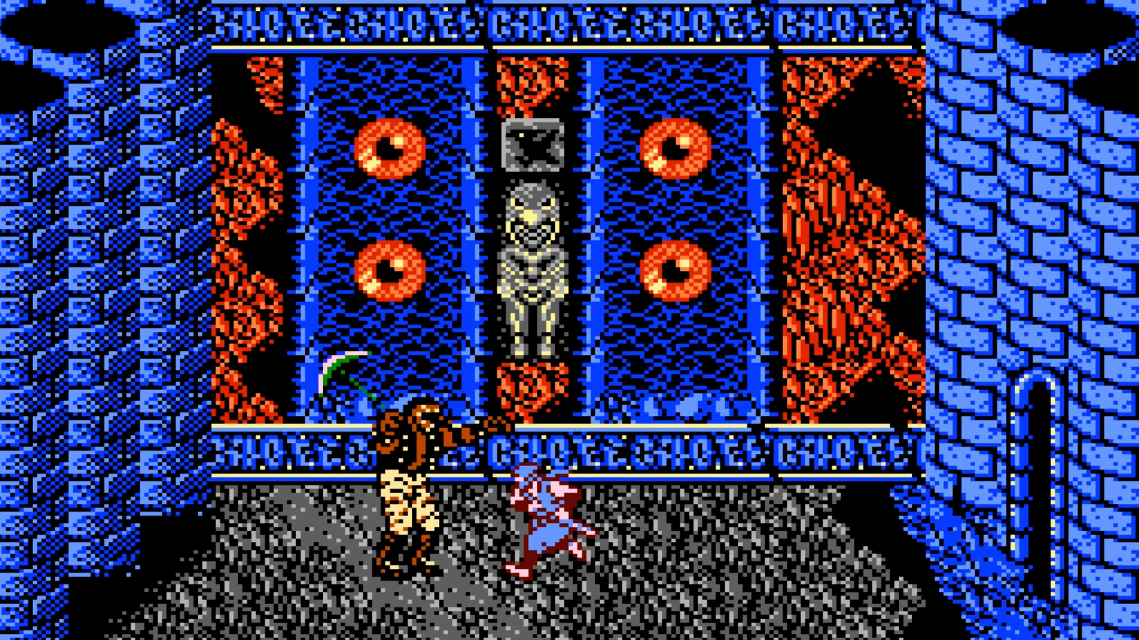 Cảnh Ninja Gaiden với Ryu đang nhảy và tấn công trong môi trường đô thị