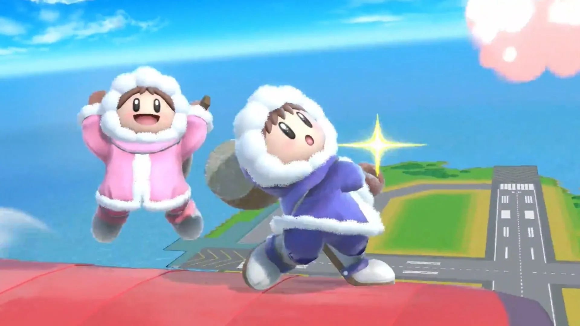 Cặp đôi Ice Climbers chiến đấu trong Super Smash Bros. Ultimate, biểu tượng của tiềm năng game phiêu lưu mới.