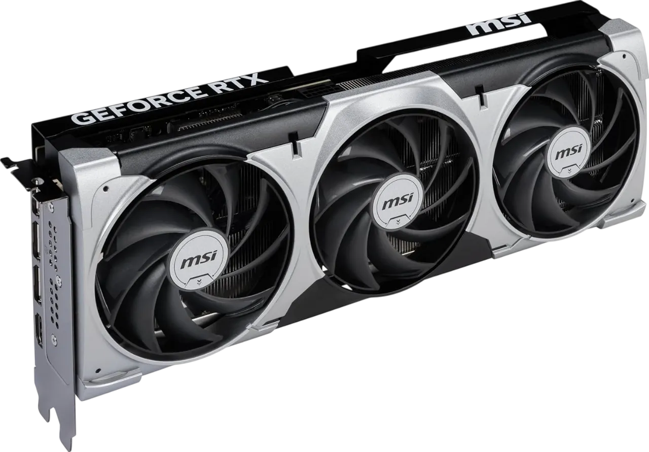 Card đồ họa MSI Gaming RTX 5070 Ventus 3X với hệ thống tản nhiệt ba quạt
