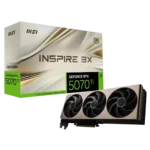Card đồ họa MSI GeForce RTX 5070 Ti phiên bản Inspire với thiết kế ấn tượng
