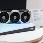 Card đồ họa MSI RTX 5090 tại CES 2025, đại diện cho dòng NVIDIA RTX 50 series