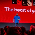 CEO Qualcomm Cristiano Amon phát biểu tại Computex về sự thành công của Snapdragon X trên thị trường PC