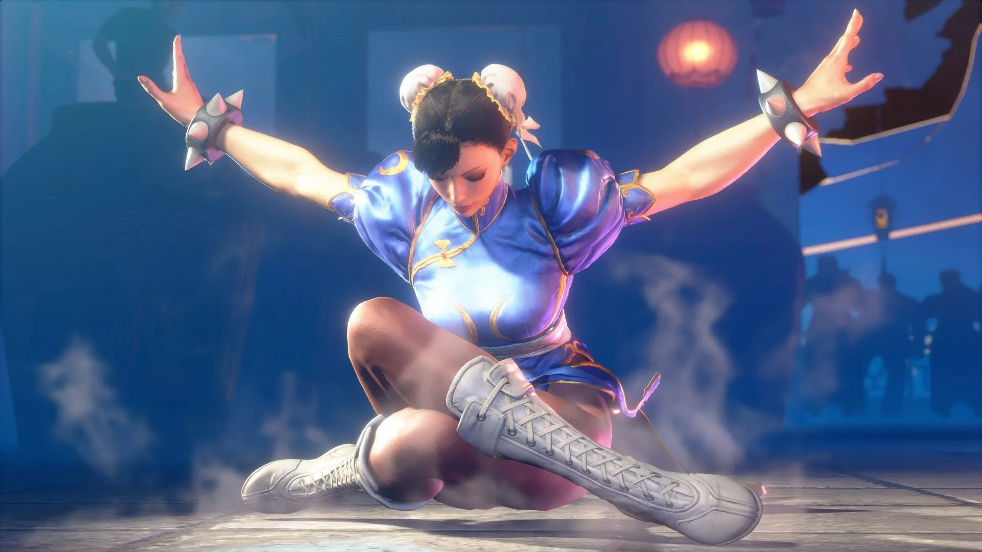 Chun-Li trong Street Fighter 6 với bộ trang phục qipao đặc trưng, biểu tượng nữ chiến binh game đối kháng.