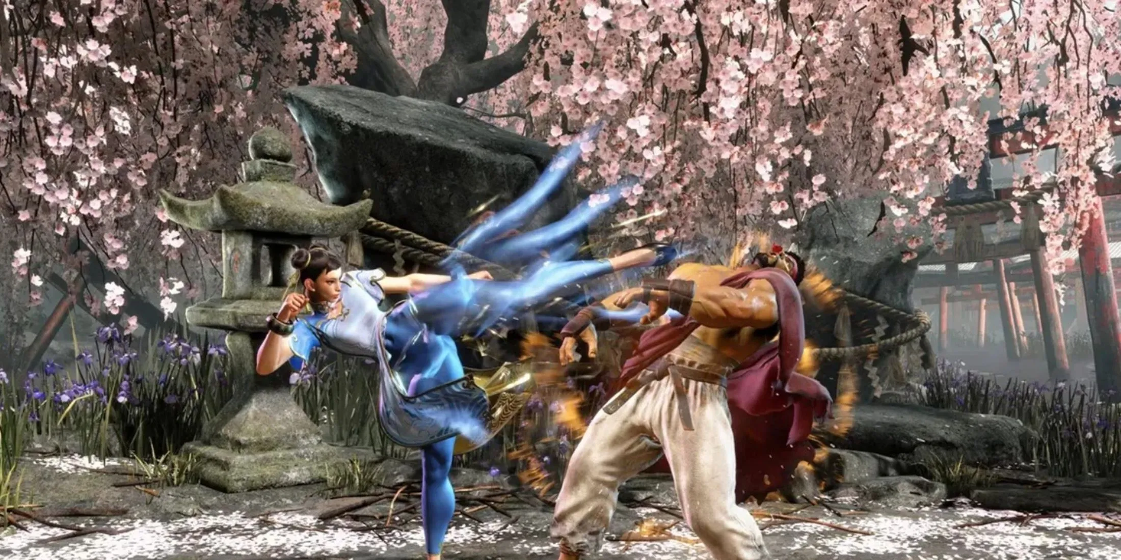Chun-Li và Ryu đối đầu trong trận đấu Street Fighter 6
