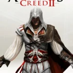 Desmond Miles trong Animus với hình ảnh Ezio Auditore, biểu tượng của cốt truyện hiện đại Assassin's Creed