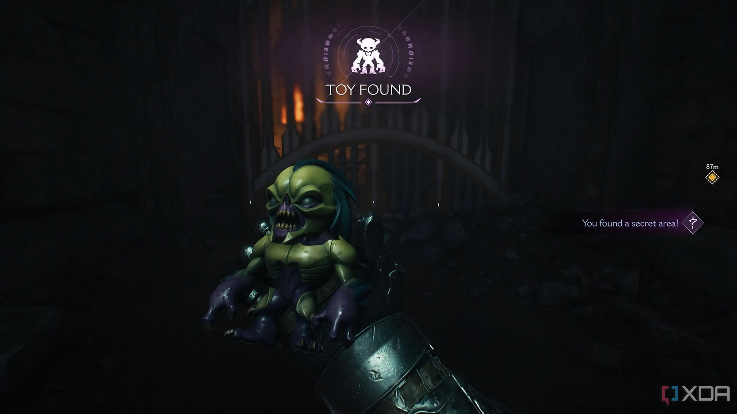 Đồ chơi Imp có thể thu thập được ở Chương 1 Doom The Dark Ages