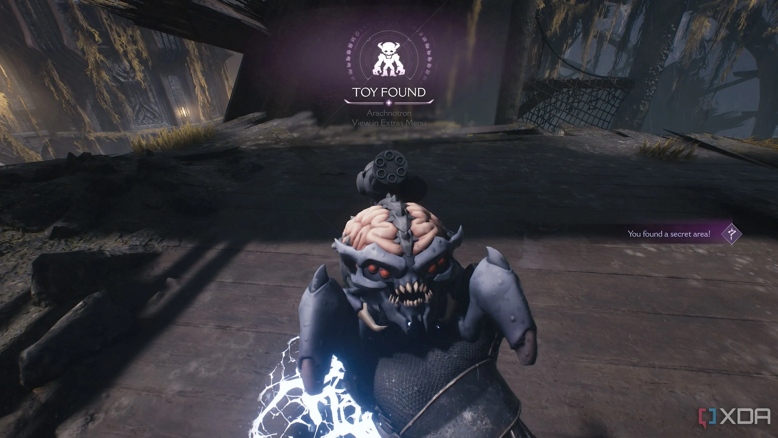 Đồ chơi quỷ Arachnotron sưu tầm được trong Chương 14 Doom: The Dark Ages.