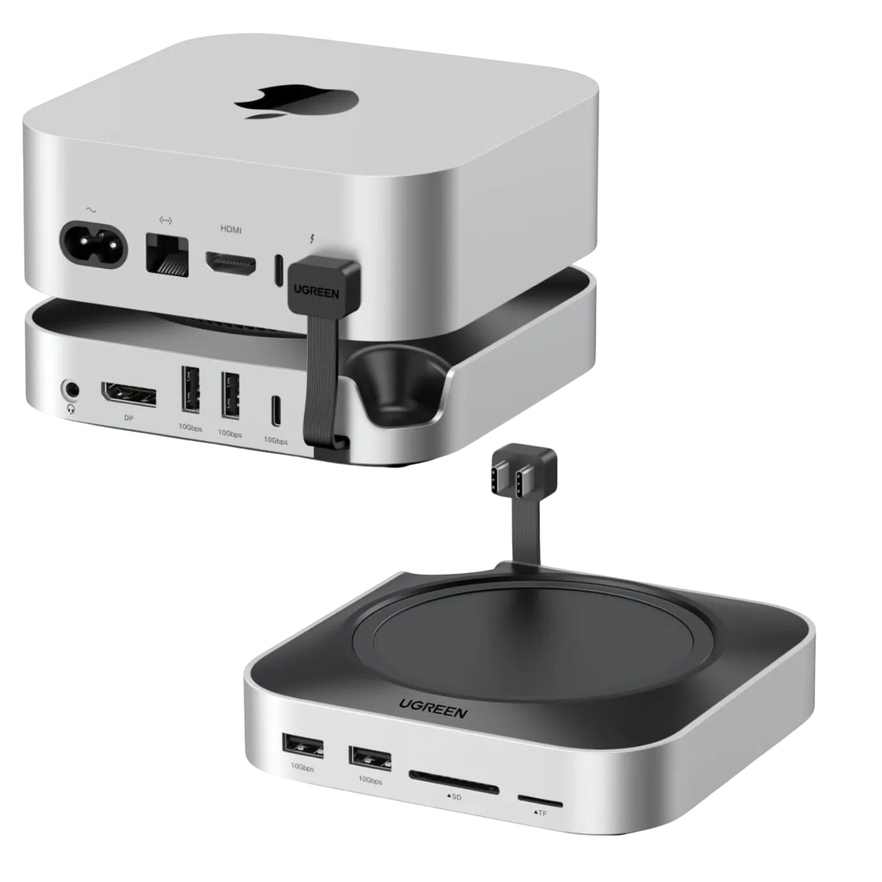 Dock Ugreen chuyên dụng cho Mac Mini M4 với thiết kế gọn gàng