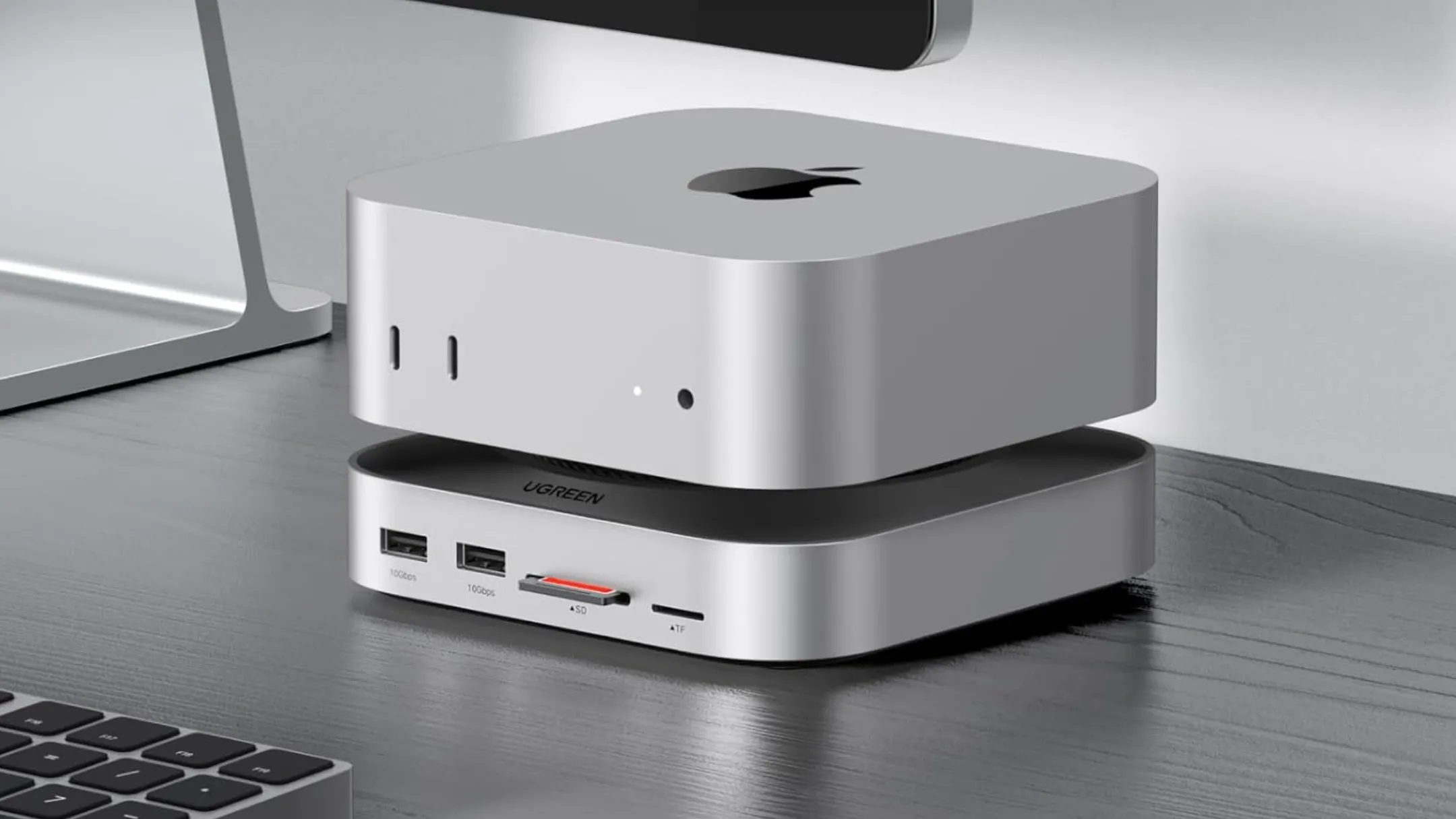 Dock Ugreen tích hợp liền mạch cùng Mac Mini M4, mở rộng các cổng kết nối