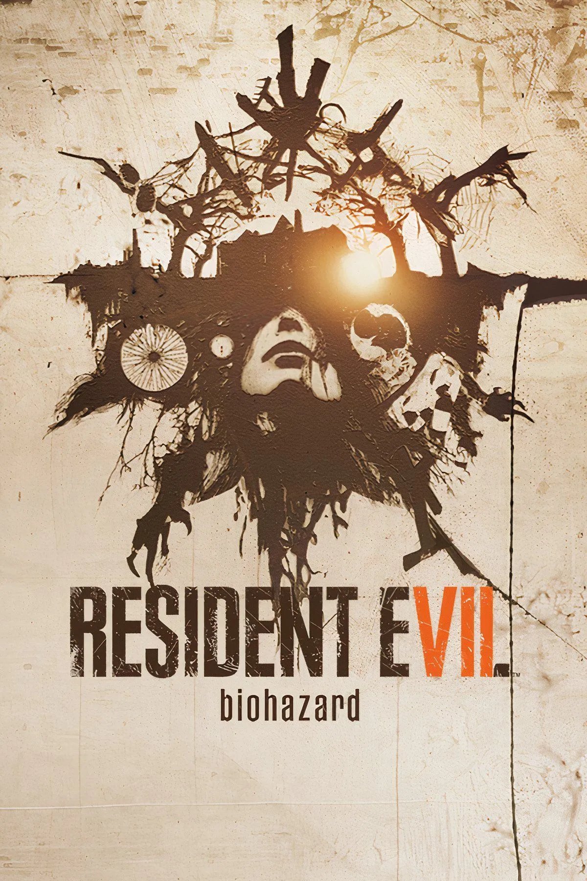 Ethan Winters đối mặt với mối đe dọa trong ngôi biệt thự đáng sợ của Resident Evil 7: Biohazard, thể hiện không khí kinh dị sinh tồn.