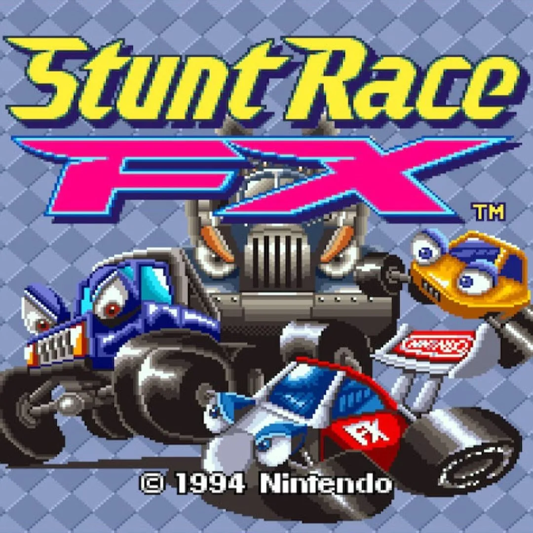 Game Stunt Race FX trên SNES với đồ họa đa giác độc đáo