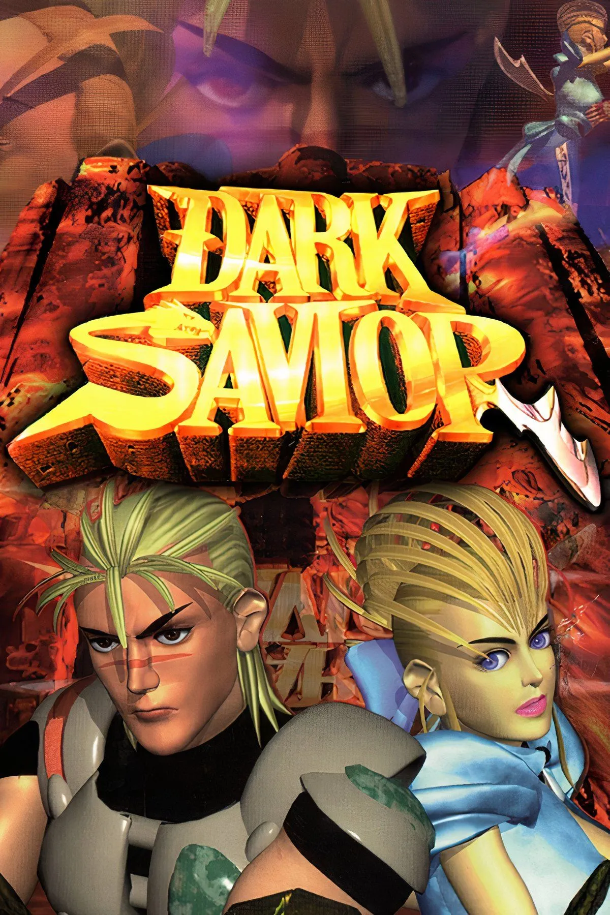 Gameplay Dark Savior trên Sega Saturn, nhân vật đang khám phá môi trường 3D