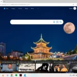 Giao diện công cụ tìm kiếm Bing đang hoạt động trên trình duyệt Microsoft Edge.