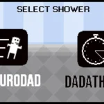 Giao diện đơn giản của game Shower With Your Dad Simulator 2015 với hai nhân vật đang tắm
