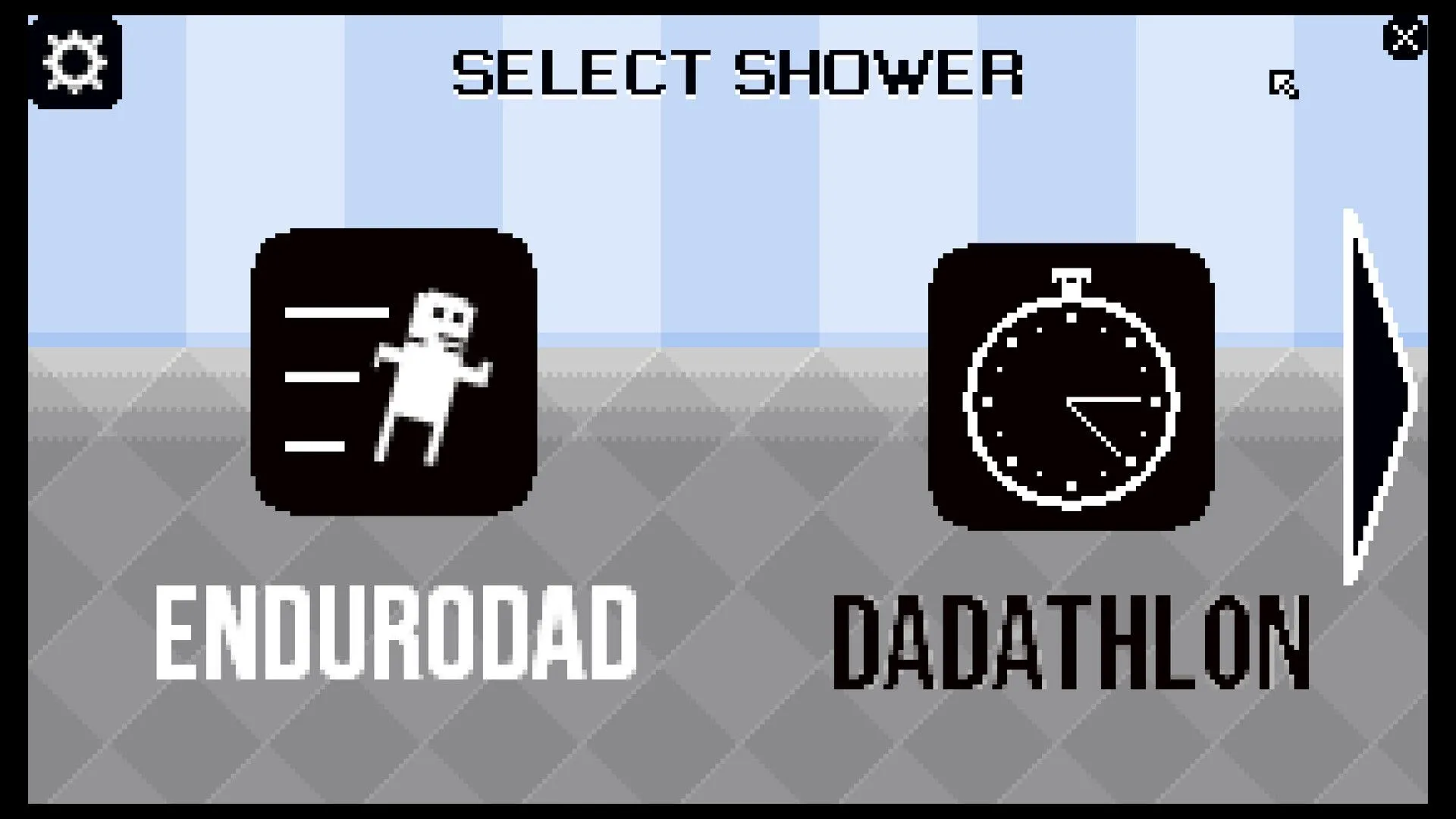 Giao diện đơn giản của game Shower With Your Dad Simulator 2015 với hai nhân vật đang tắm