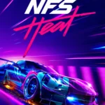 Giao diện gameplay và thông tin chi tiết về game Need for Speed Heat, nhấn mạnh yếu tố đua xe và đối đầu cảnh sát