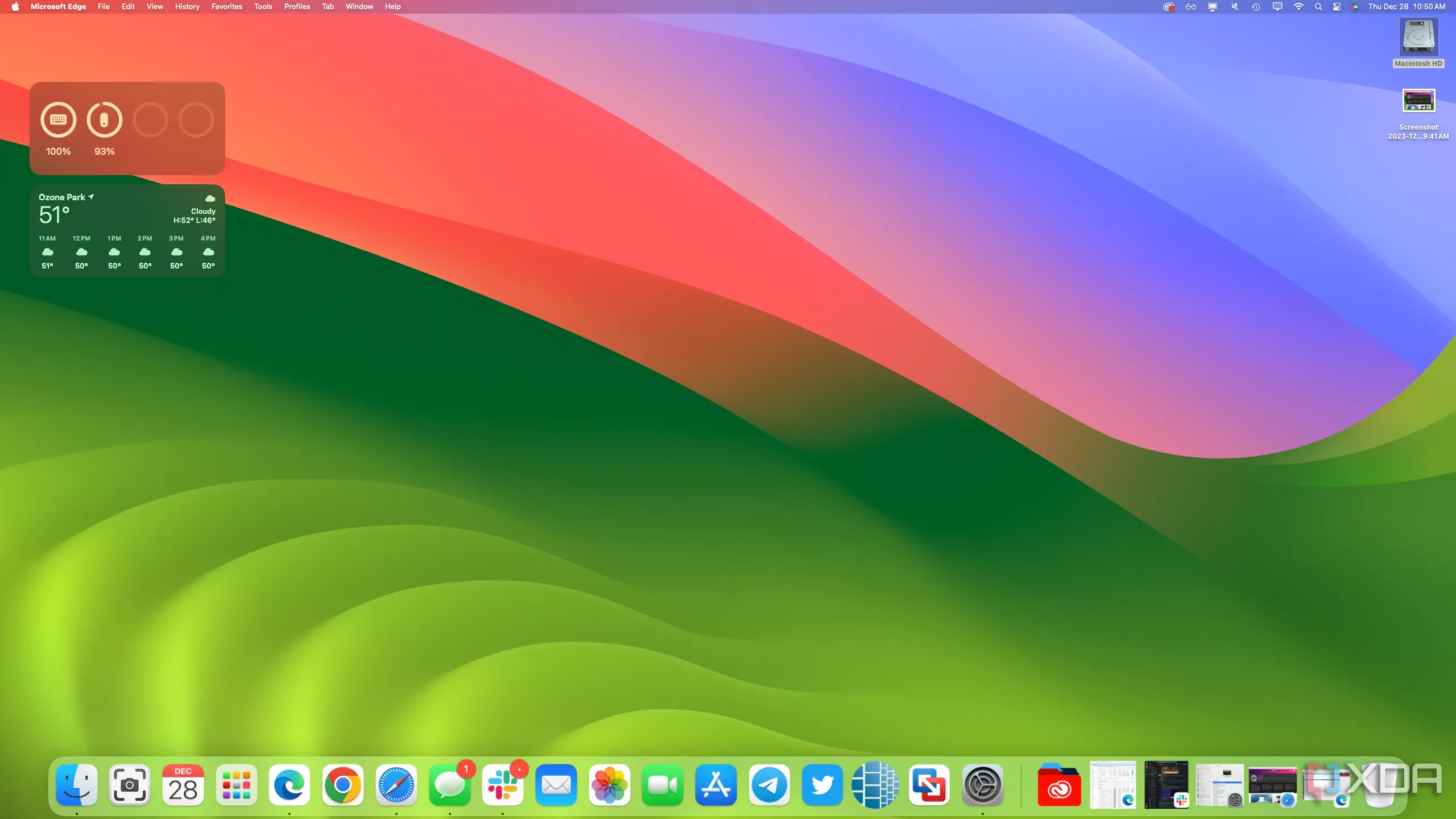 Giao diện macOS với các biểu tượng ứng dụng trên Dock tự động điều chỉnh kích thước để tối ưu không gian