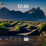 Giao diện màn hình khóa Windows 11 với các widget tiện ích được đề xuất
