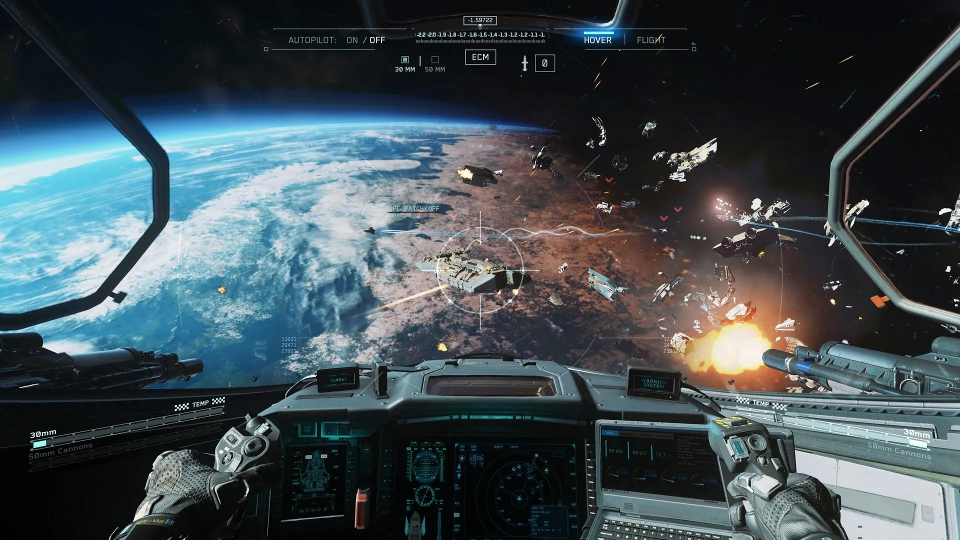Giao diện người lính cầm súng trong Call of Duty Infinite Warfare