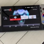 Giao diện phần mềm MSI Center trên thiết bị MSI Claw 8 AI+ với các tùy chỉnh hiệu năng và đèn nền RGB