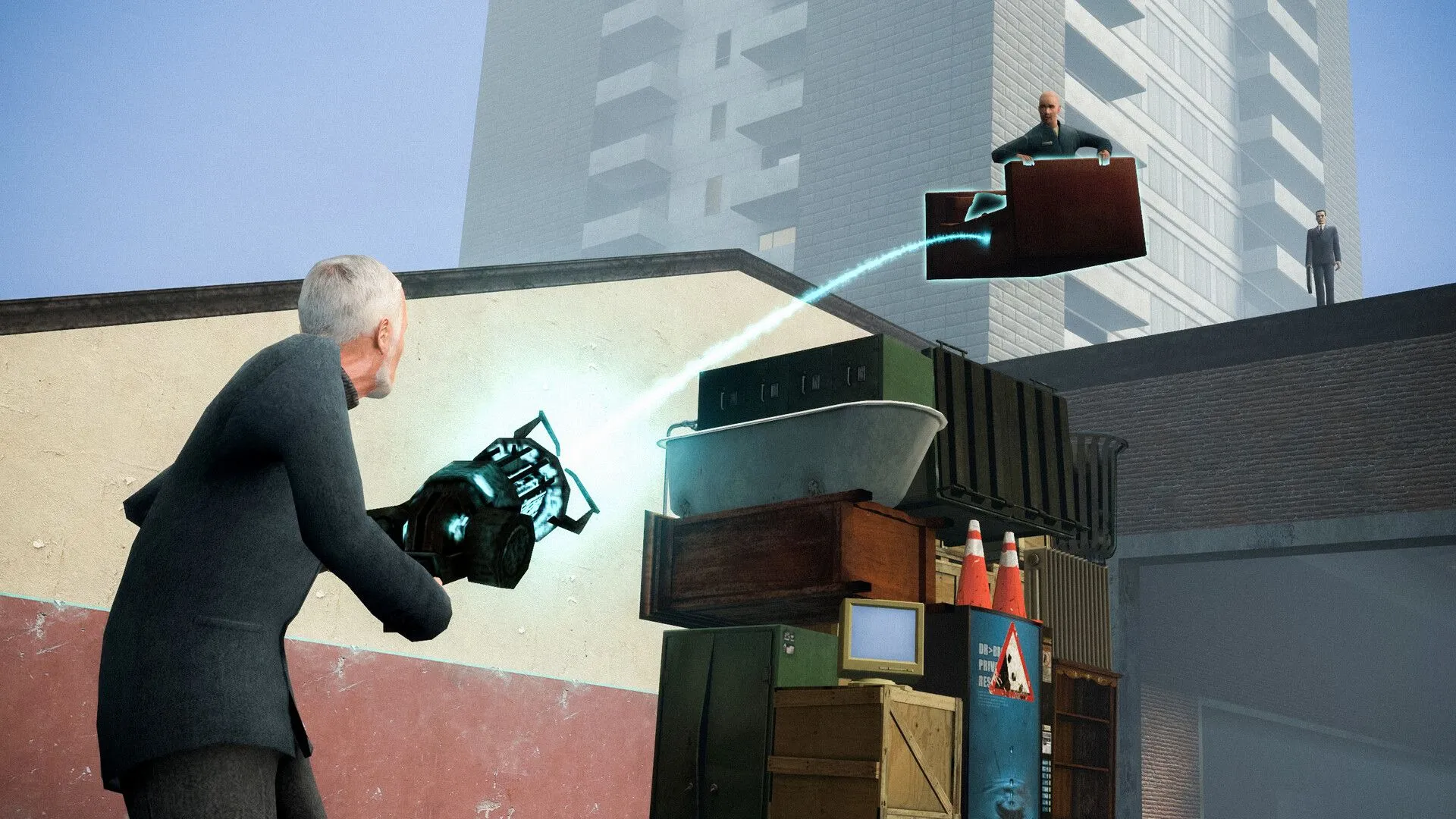 Giao diện sandbox của Garry's Mod với các vật thể và công cụ
