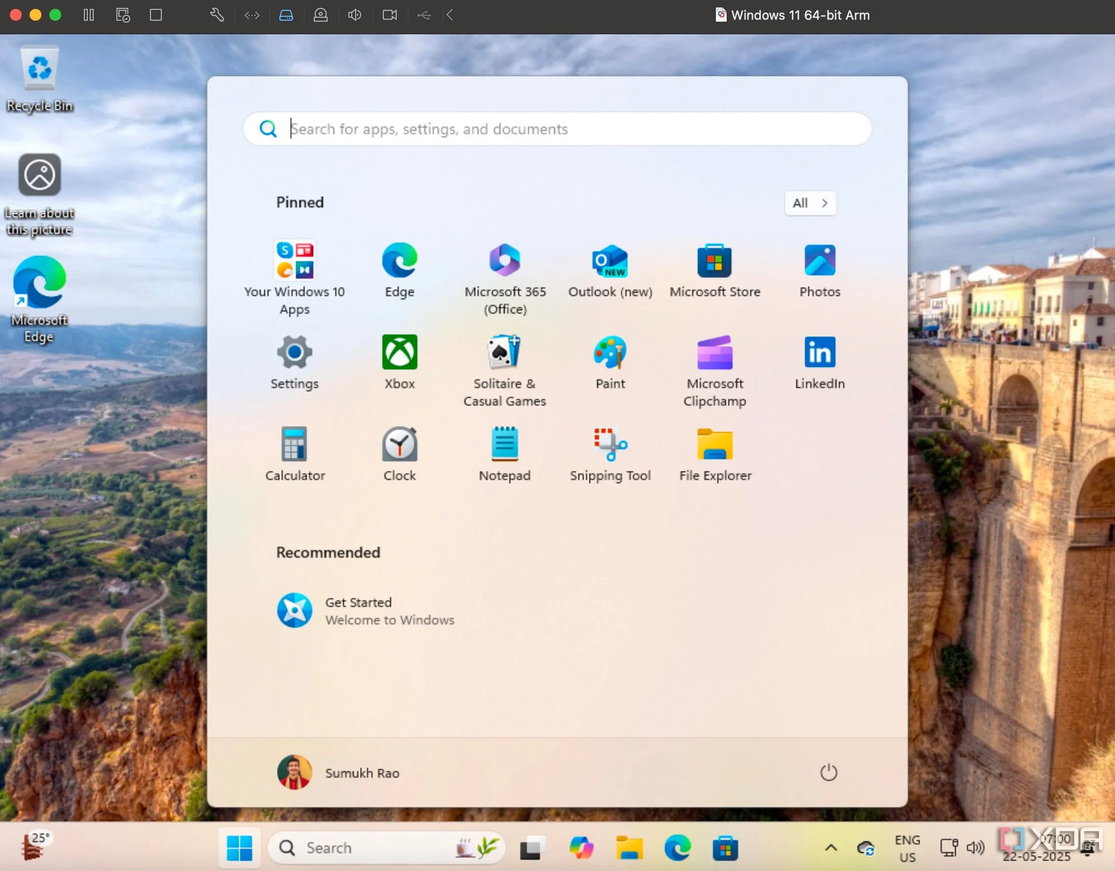 Giao diện Start Menu trên Windows 11 với các danh mục ứng dụng tự động