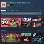 Giao diện thư viện Steam với các game indie được sắp xếp gọn gàng sau khi tùy chỉnh.