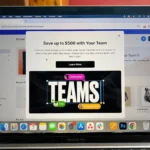 Giao diện tính năng Kittl Teams hiển thị khả năng cộng tác nhóm trực tiếp trên một dự án thiết kế, bao gồm chia sẻ thư mục và quản lý bộ nhận diện thương hiệu.