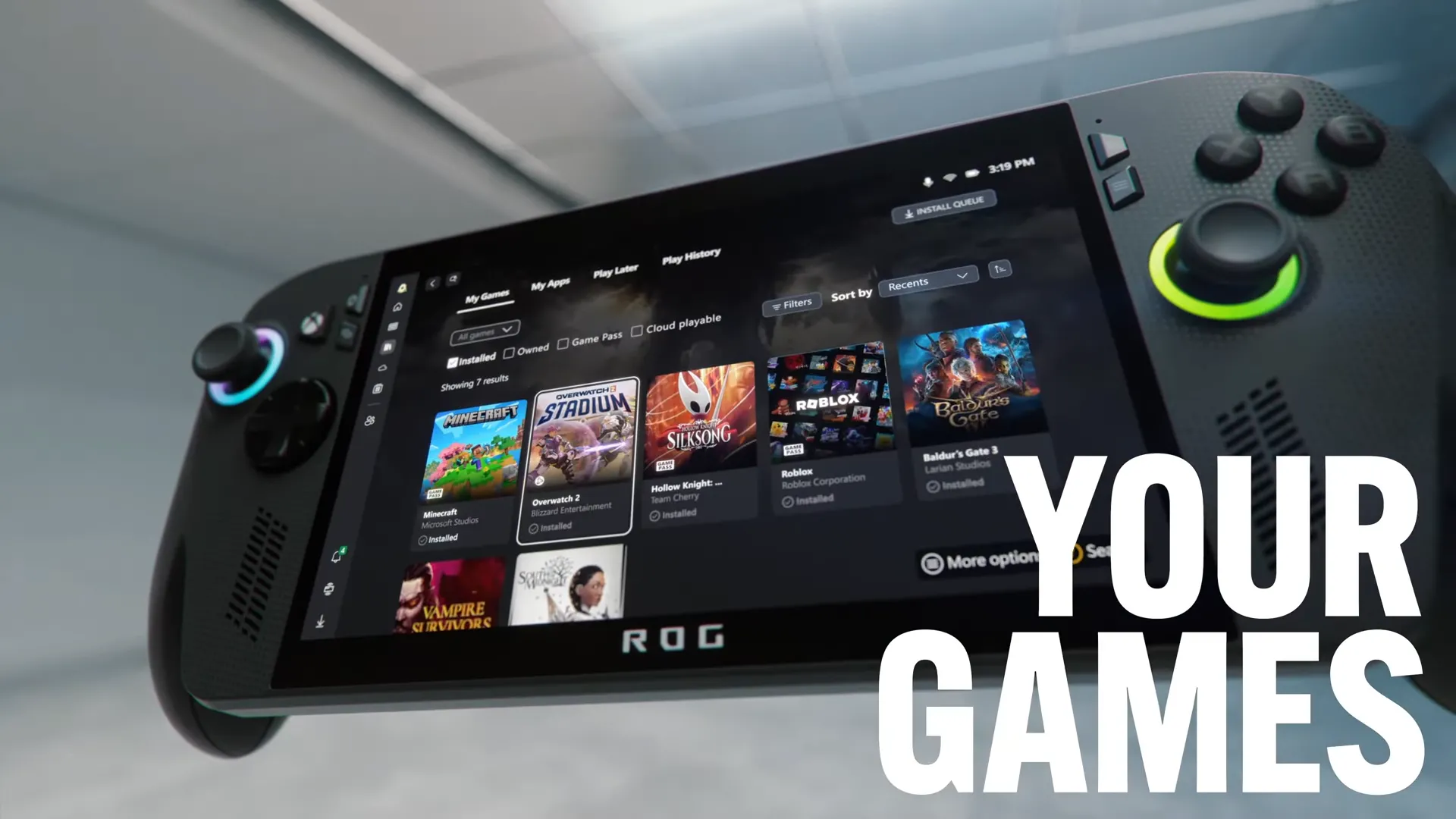 Giao diện trò chơi trong sự kiện Xbox Games Showcase 2025, cho thấy sự kết nối liền mạch của hệ sinh thái game Xbox trên các thiết bị.